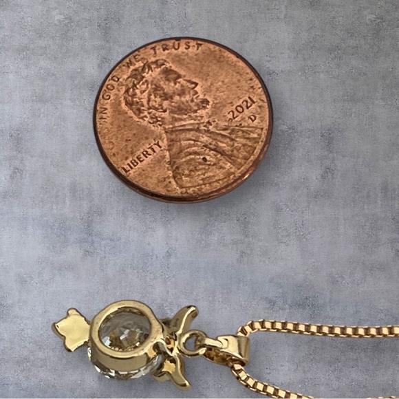 Cute clear CZ OWL design pendant gold plated with matching necklace - Picture 5 of 5